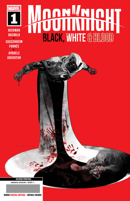 MOON KNIGHT: BLACK, WHITE & BLOOD 1 SIENKIEWICZ 2ND PRINTING VARIANT
