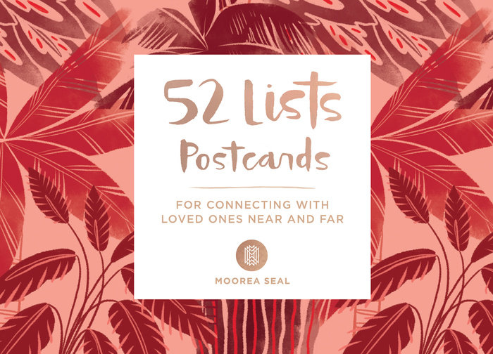 52 Lists Postcards (52 unique postcards, 26 different backgrounds, 13 different prompts)