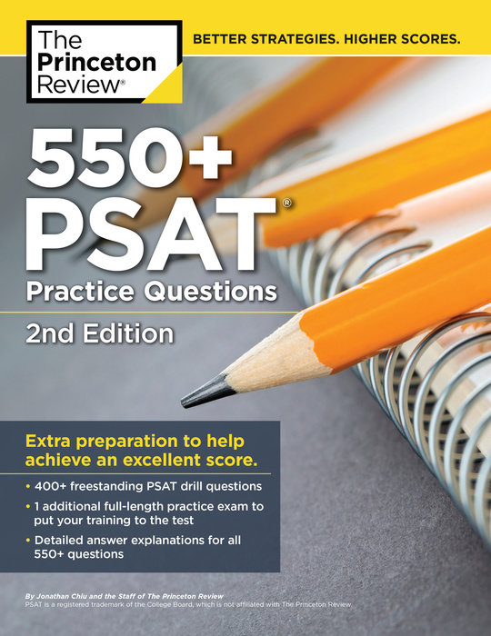 Cover of 550+ PSAT Practice Questions, 2nd Edition