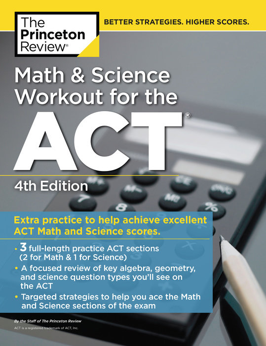 Cover of Math and Science Workout for the ACT, 4th Edition