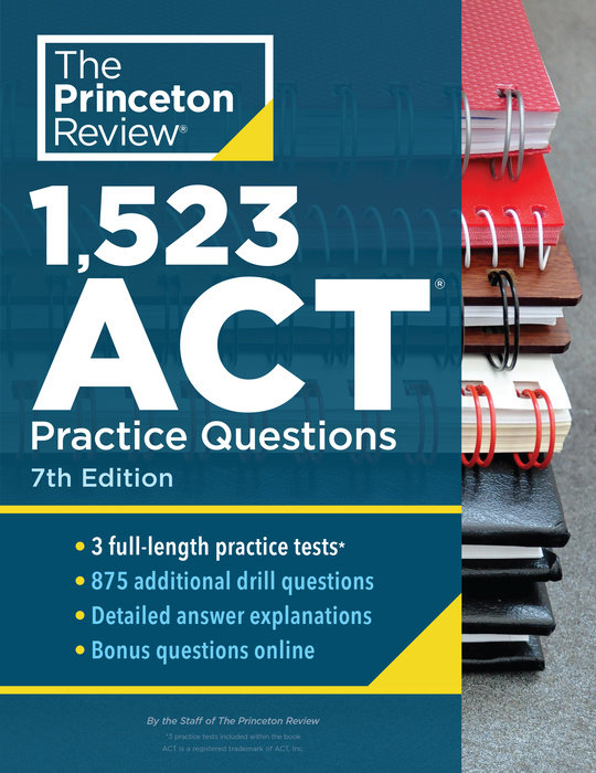 Cover of 1,523 ACT Practice Questions, 7th Edition