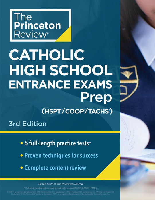 Cover of Princeton Review Catholic High School Entrance Exams (HSPT/COOP/TACHS) Prep, 3rd Edition