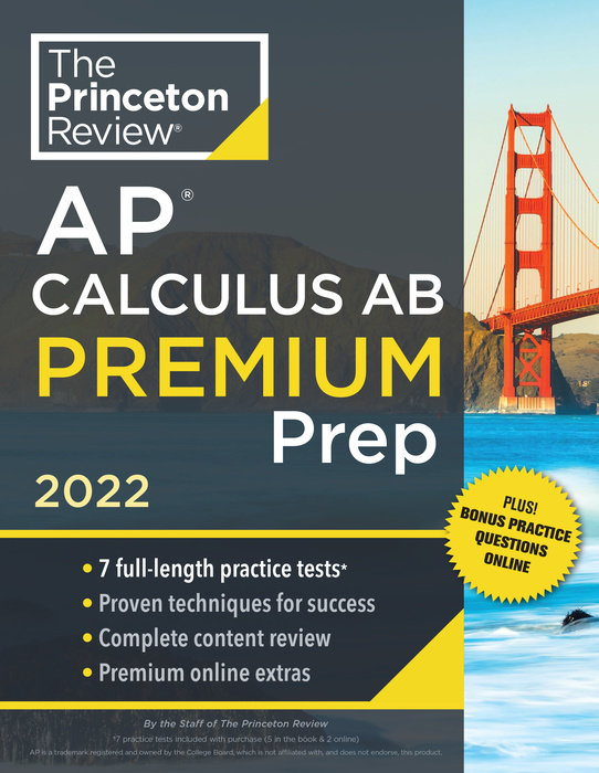 Cover of Princeton Review AP Calculus AB Premium Prep, 2022