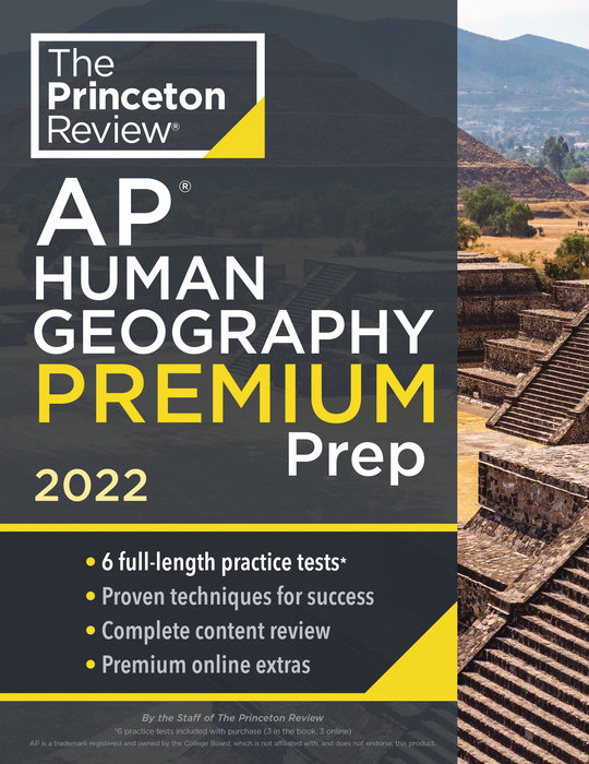 Cover of Princeton Review AP Human Geography Premium Prep, 2022