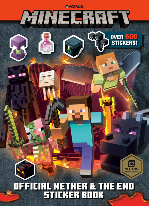 Book cover for Minecraft Official the Nether and the End Sticker Book
