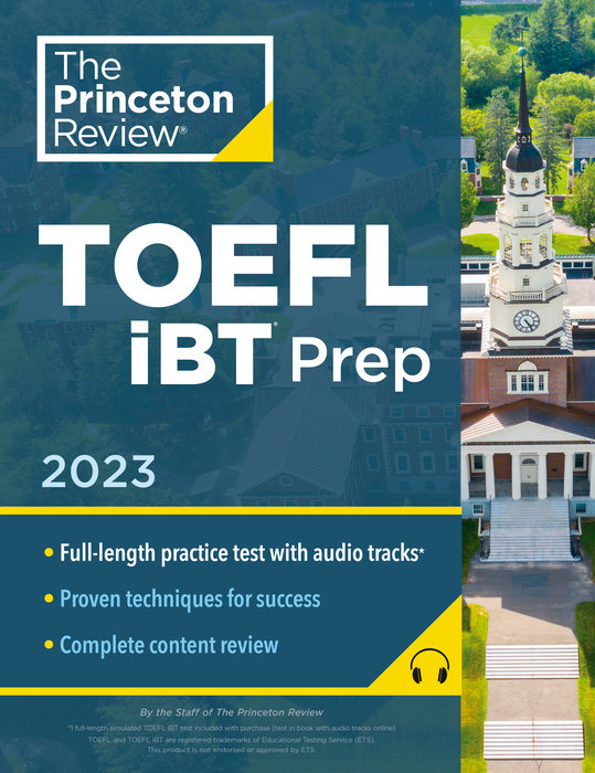 Cover of Princeton Review TOEFL iBT Prep with Audio/Listening Tracks, 2023