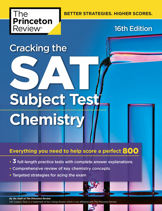 Cover of Cracking the SAT Subject Test in Chemistry, 16th Edition