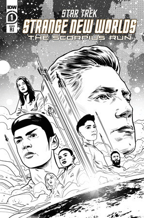 Star Trek: Strange New Worlds--The Scorpius Run #1 Variant RI (10) (Hernandez B&W)