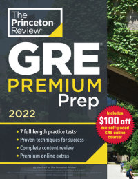 Book cover for Princeton Review GRE Premium Prep, 2022