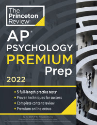Cover of Princeton Review AP Psychology Premium Prep, 2022 cover