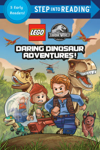 Book cover for Daring Dinosaur Adventures! (LEGO Jurassic World)