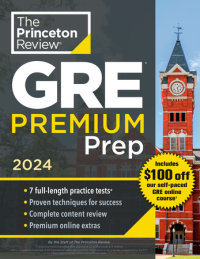 Book cover for Princeton Review GRE Premium Prep, 2024