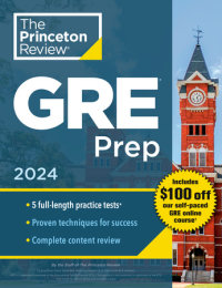 Book cover for Princeton Review GRE Prep, 2024
