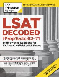 Book cover for LSAT Decoded (PrepTests 62-71)