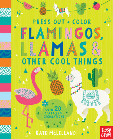Press Out and Color: Flamingos, Llamas 