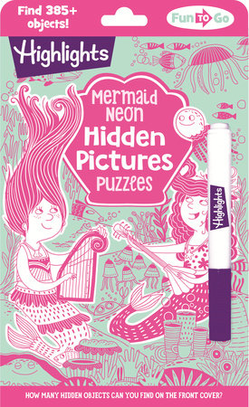Mermaid Neon Hidden Pictures Puzzles